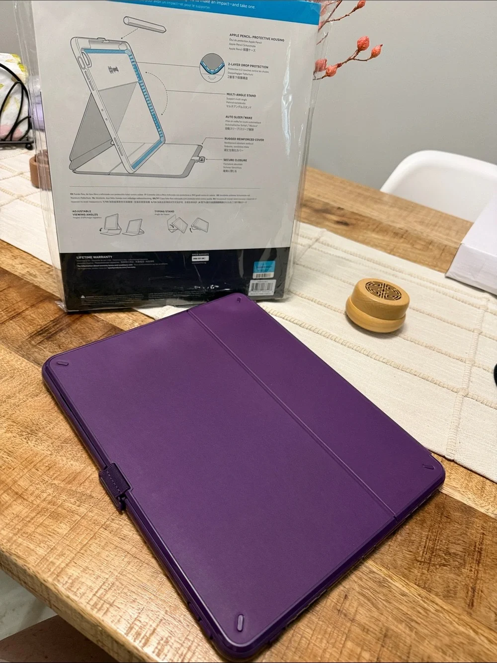 Purple Tablet Folio Case - Compatible Tablet Cover